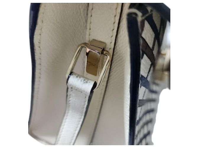Valextra Iside Mini Borsa a tracolla/Borsa a mano 2-Way Bianco Multicolore - vista 22