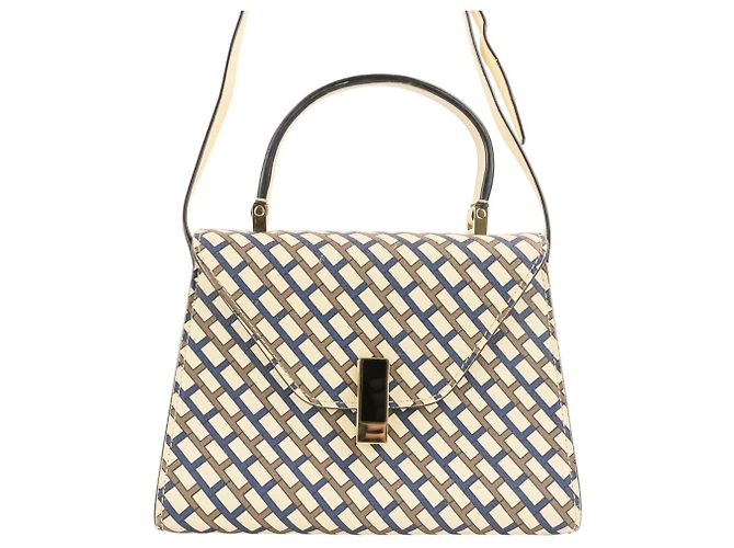 Valextra Iside Mini Borsa a tracolla/Borsa a mano 2-Way Bianco Multicolore - vista 3