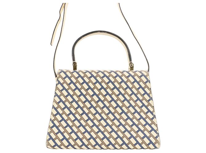 Valextra Iside Mini Borsa a tracolla/Borsa a mano 2-Way Bianco Multicolore - vista 4