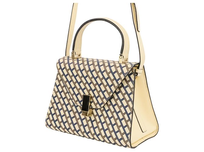 Valextra Iside Mini Borsa a tracolla/Borsa a mano 2-Way Bianco Multicolore - vista 8