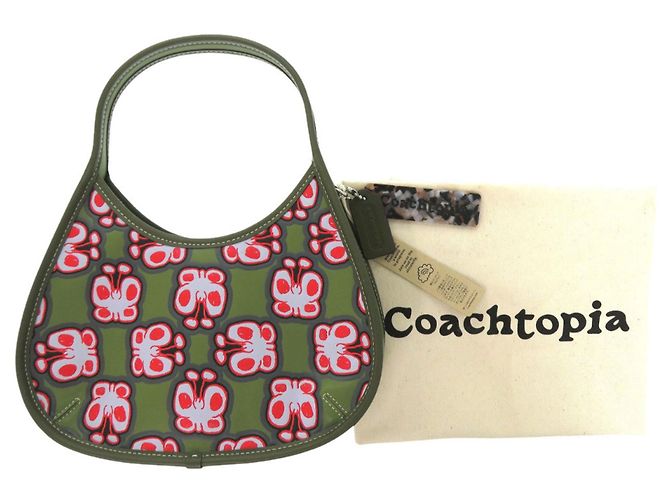 Borsa Coach Coachtopia Ergo Butterfly Print Rosso Verde Verde oliva - vista 2