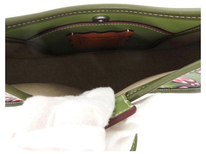 Borsa Coach Coachtopia Ergo Butterfly Print Rosso Verde Verde oliva - vista 6