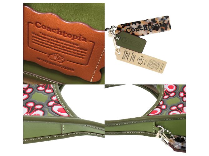 Borsa Coach Coachtopia Ergo Butterfly Print Rosso Verde Verde oliva - vista 8