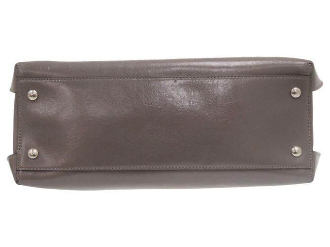 Borsa a tracolla Burberry 2-Way Soft Banner in pelle verniciata Marrone - vista 4