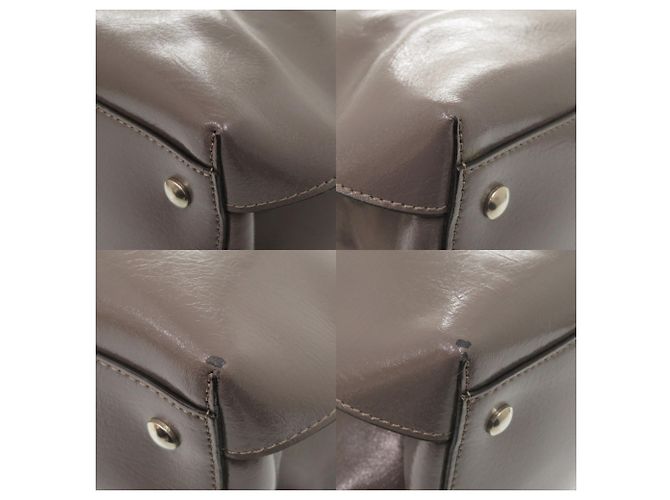Borsa a tracolla Burberry 2-Way Soft Banner in pelle verniciata Marrone - vista 5