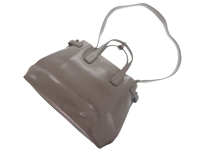 Borsa a tracolla Burberry 2-Way Soft Banner in pelle verniciata Marrone - vista 8