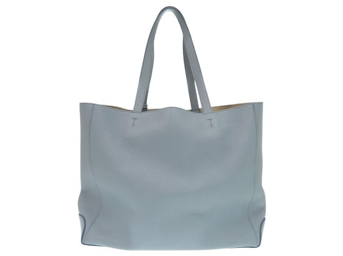 Borsa Tote Tod's in pelle grana blu-grigio Marrone - vista 3