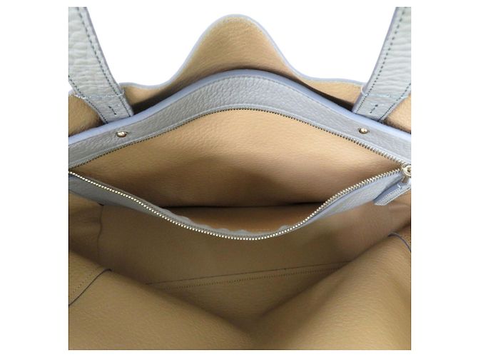 Borsa Tote Tod's in pelle grana blu-grigio Marrone - vista 6