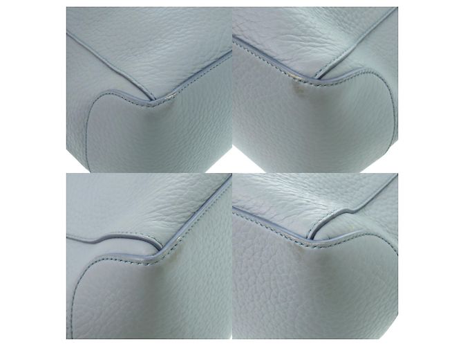 Borsa Tote Tod's in pelle grana blu-grigio Marrone - vista 9