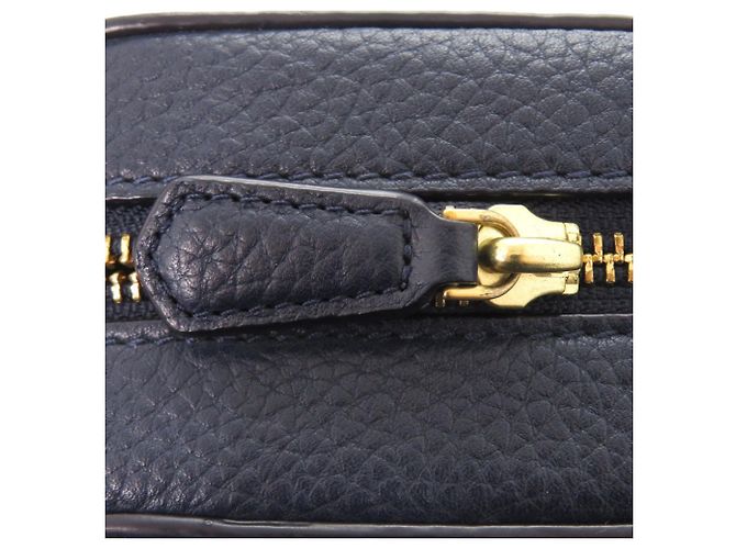 Tory Burch McGraw Leather Navy Camera Bag Shoulder 0614 Azul marino - vista 7