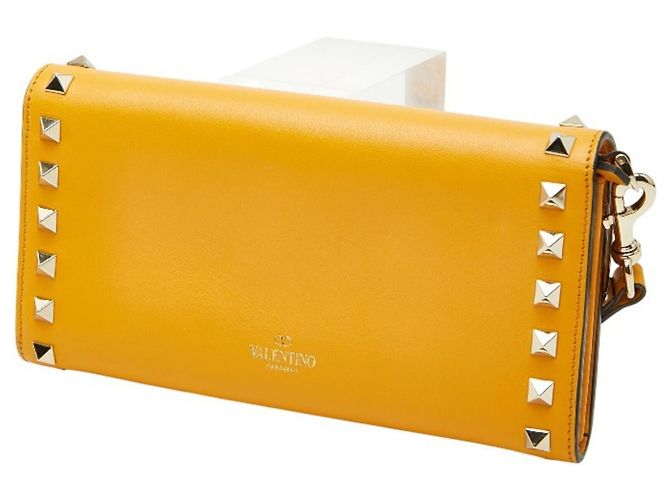 Cartera larga Valentino de piel amarilla Amarillo - vista 2