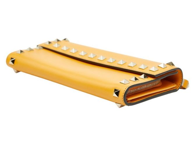 Cartera larga Valentino de piel amarilla Amarillo - vista 4