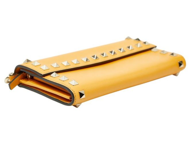 Cartera larga Valentino de piel amarilla Amarillo - vista 5
