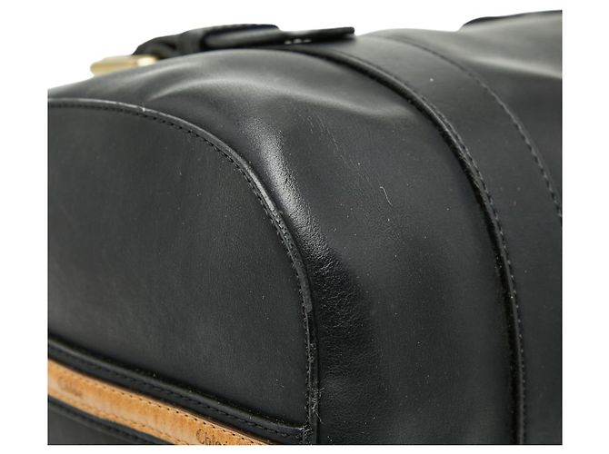 Bolsa de Ombro Chloé Mini Boston Preto - vista 7