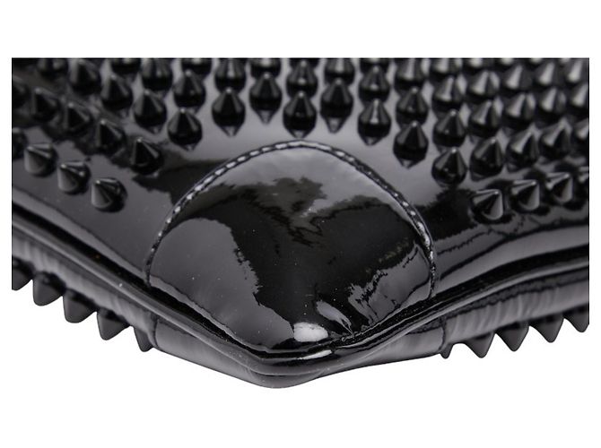 Borsa a tracolla con catena Christian Louboutin Spike Stud Rubiposh Nero - vista 5