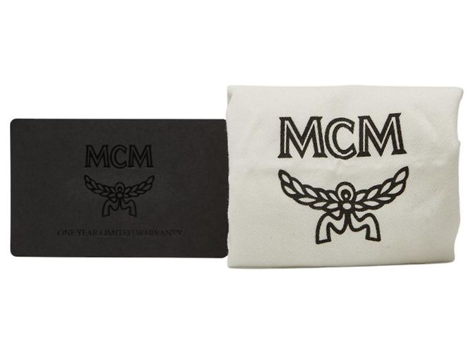 MCM Vintage Monogram Jacquard Schultertasche mit Kette Braun Mehrfarben - Ansicht 12