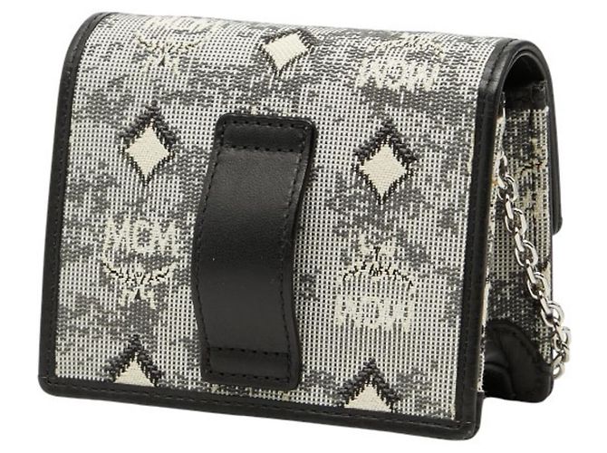 MCM Vintage Monogram Jacquard Schultertasche mit Kette Braun Mehrfarben - Ansicht 2