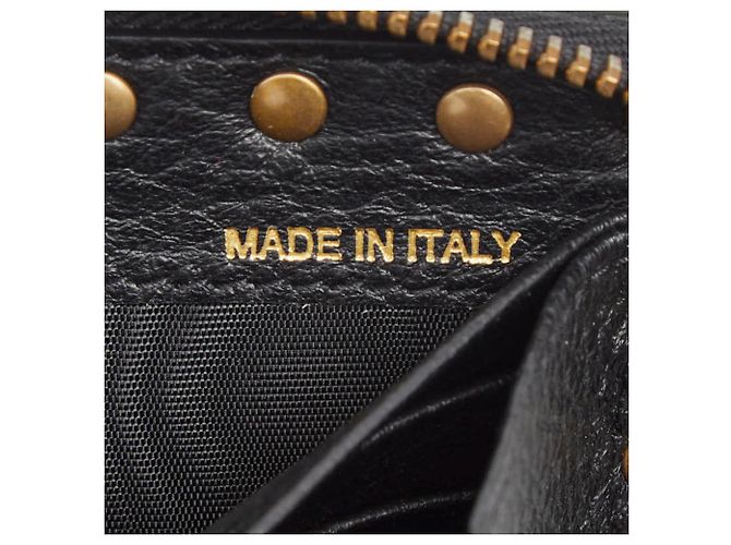 Cartera larga con cremallera redonda Valentino Rockstud Negro - vista 9