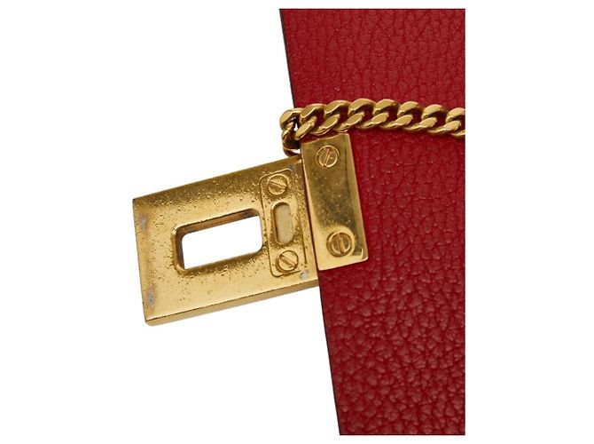 Bolso bandolera de cadena Chloé Drew Roja - vista 12