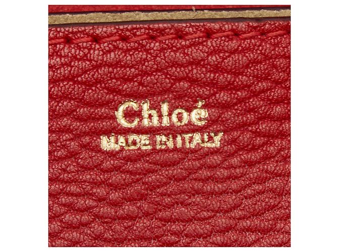Bolso bandolera de cadena Chloé Drew Roja - vista 15