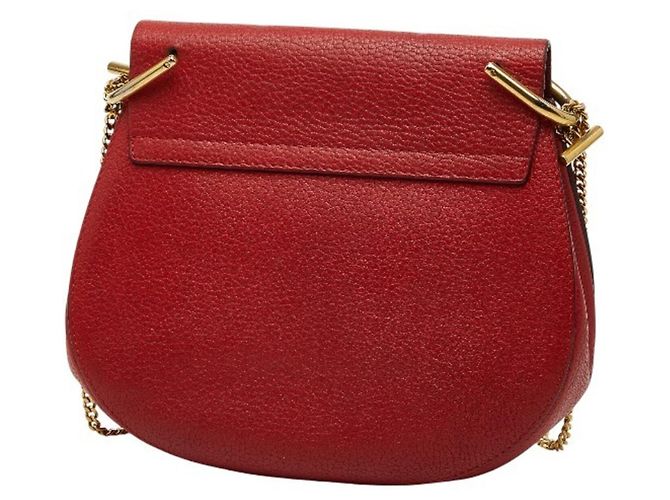 Bolso bandolera de cadena Chloé Drew Roja - vista 2