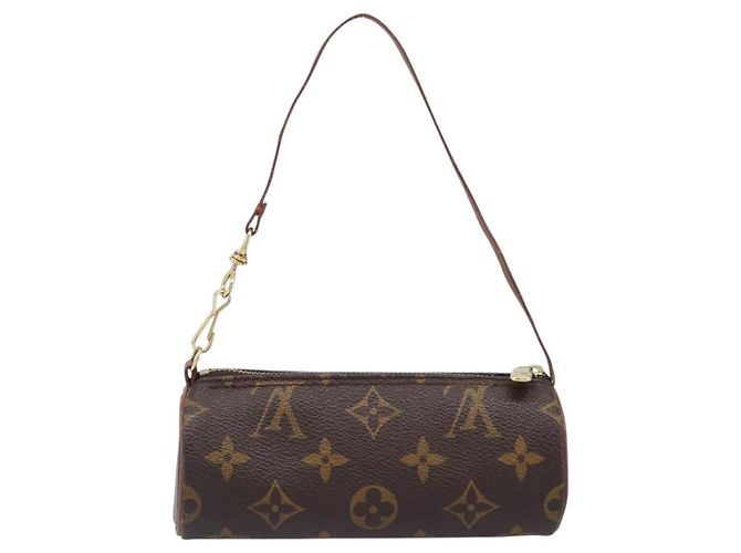 Louis Vuitton Papillon Pochette Monogram Canvas Mini Castaño - vista 2