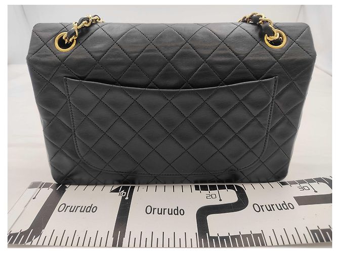 Chanel Shoulder Suede Patchwork Medium Negro - vista 4