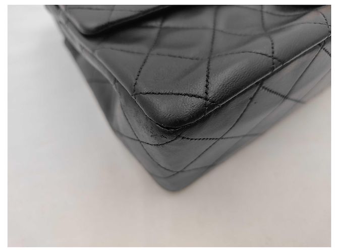 Chanel Shoulder Suede Patchwork Medium Negro - vista 6