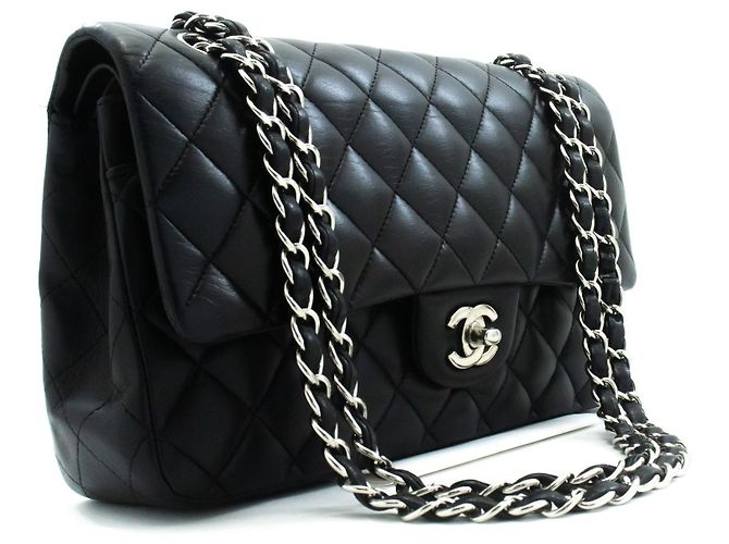 Chanel Classic Double Flap Quilted Lambskin Medium Schwarz - Ansicht 2