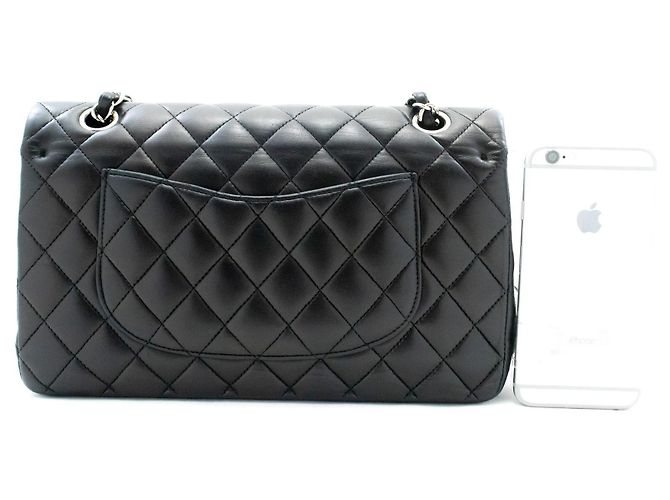 Chanel Classic Double Flap Quilted Lambskin Medium Schwarz - Ansicht 4