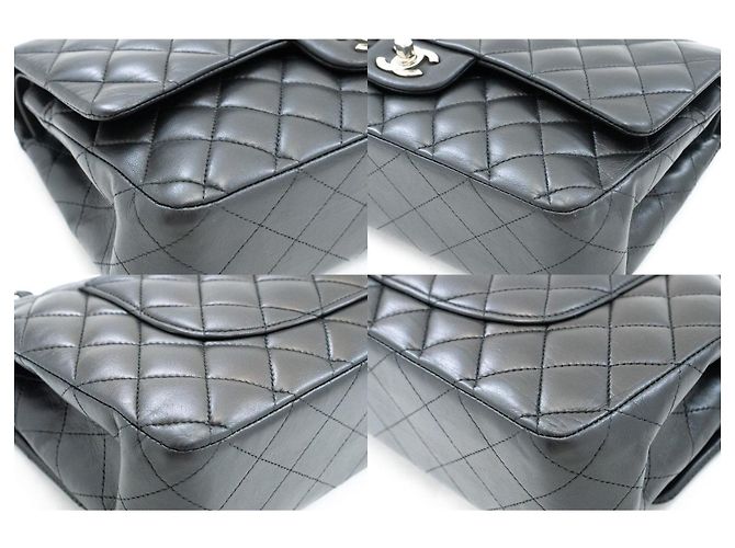 Chanel Classic Double Flap Quilted Lambskin Medium Schwarz - Ansicht 7