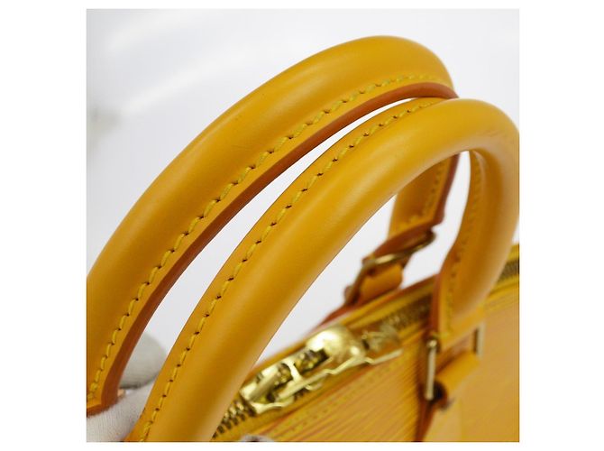 Borsa Louis Vuitton Alma in pelle Epi PM Giallo - vista 6