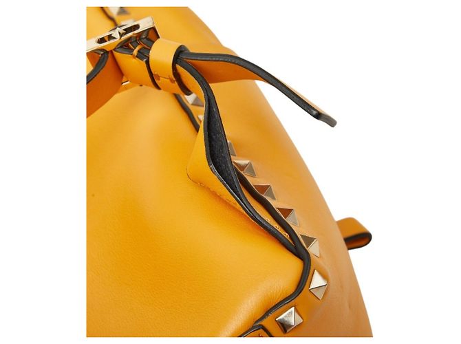 Zaino Valentino Rockstud in pelle Yellow Gold D'oro - Ansicht 10