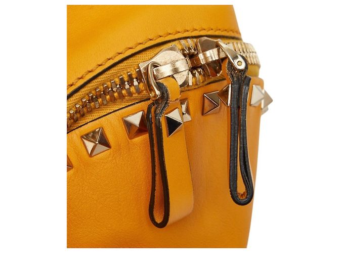 Zaino Valentino Rockstud in pelle Yellow Gold D'oro - Ansicht 11