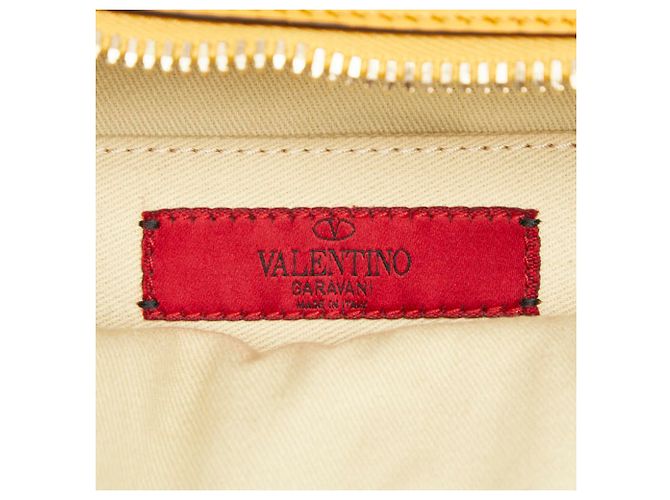 Zaino Valentino Rockstud in pelle Yellow Gold D'oro - Ansicht 13