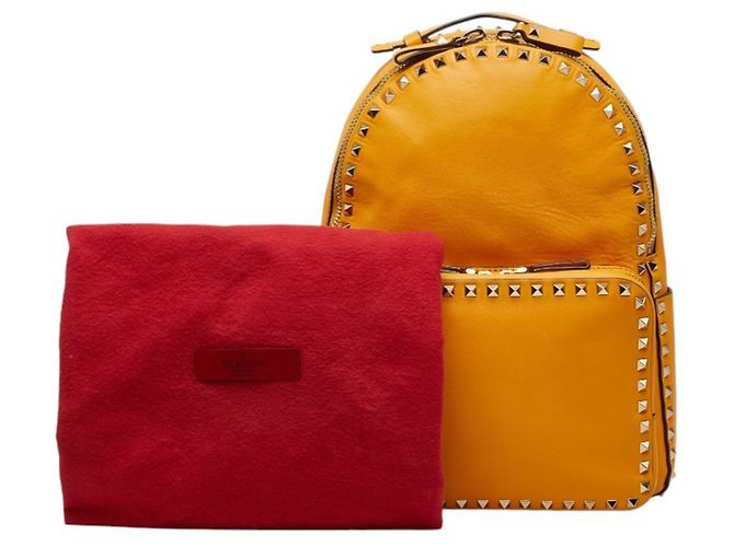 Zaino Valentino Rockstud in pelle Yellow Gold D'oro - Ansicht 15