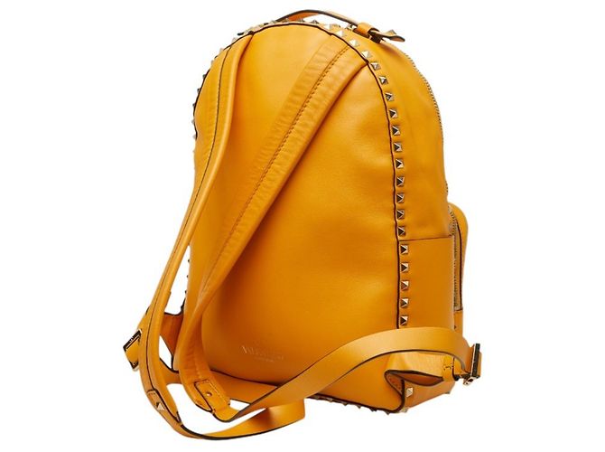 Zaino Valentino Rockstud in pelle Yellow Gold D'oro - Ansicht 2