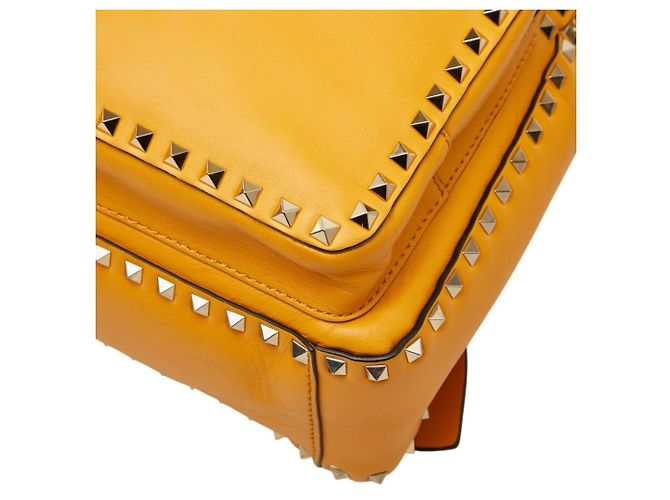 Zaino Valentino Rockstud in pelle Yellow Gold D'oro - Ansicht 4