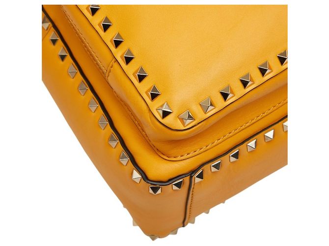 Zaino Valentino Rockstud in pelle Yellow Gold D'oro - Ansicht 5