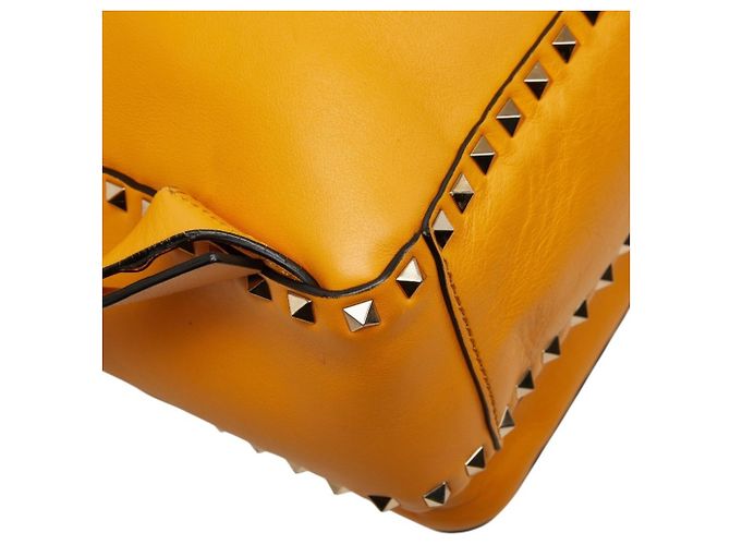 Zaino Valentino Rockstud in pelle Yellow Gold D'oro - Ansicht 7