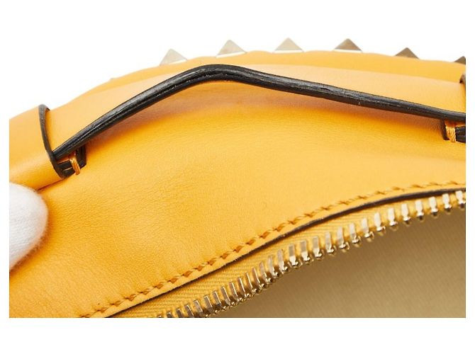 Zaino Valentino Rockstud in pelle Yellow Gold D'oro - Ansicht 8