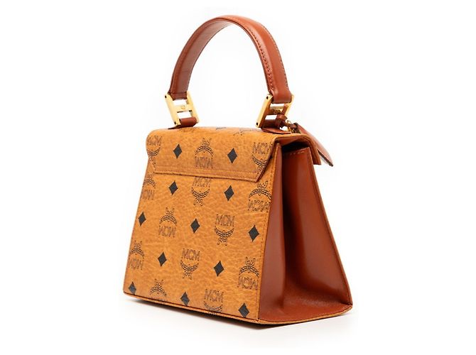 MCM Handtasche aus Leder in Cognac Brown Braun - Ansicht 2