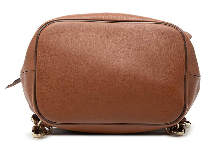 Zaino Chloé Chloe Faye in pelle e camoscio marrone - vista 3