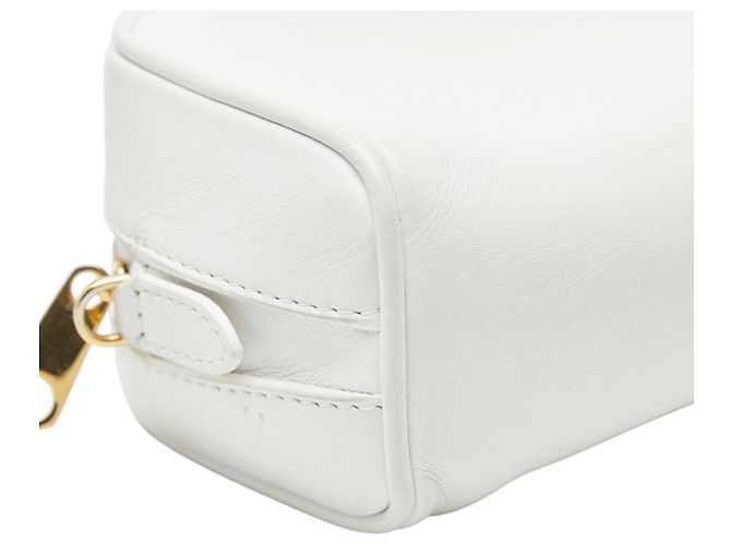 Borsa a tracolla pouch Burberry Micro Leather Cube Bianco - vista 4