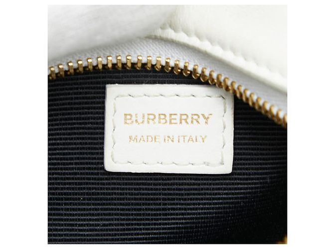 Borsa a tracolla pouch Burberry Micro Leather Cube Bianco - vista 7