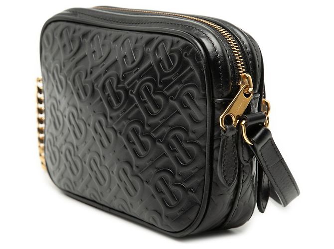 Borsa a tracolla con catena Burberry TB Logo Nero - vista 2