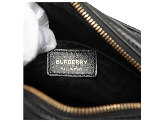 Borsa a tracolla con catena Burberry TB Logo Nero - vista 5