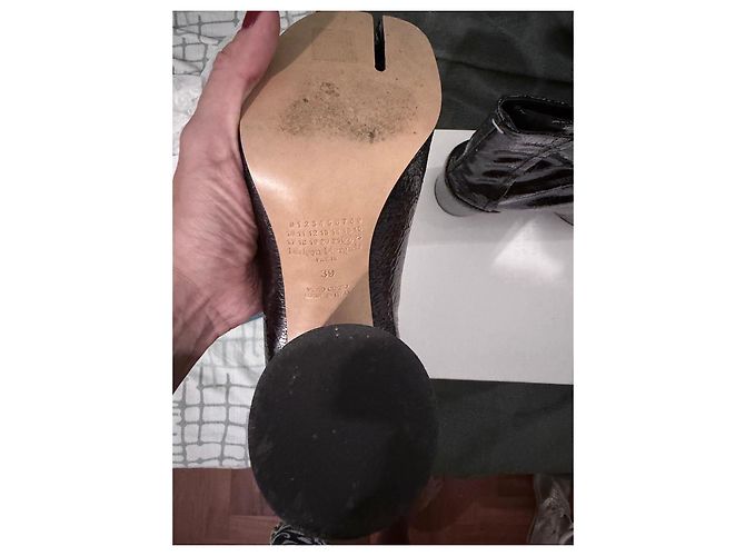 Maison Martin Margiela Maison Margiela Stivaletti Tabi Vernice Nera Nero - vista 4