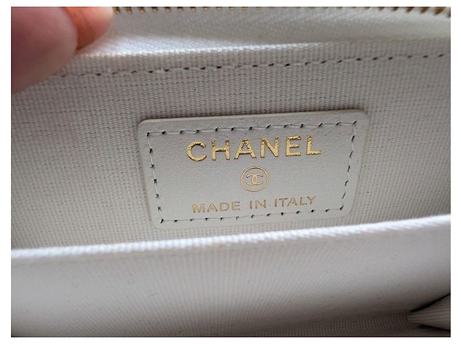 Chanel Tweed Mini Bag Weiß mit Kette - Ansicht 11