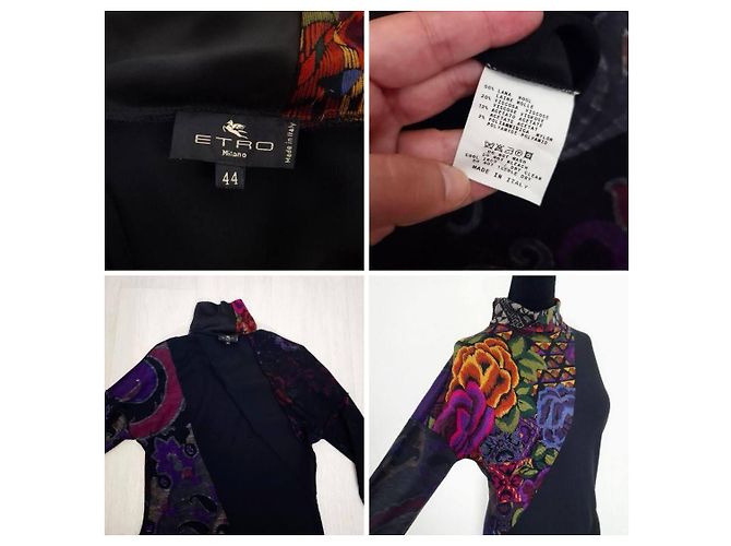 Etro Milano Maxikleid mit floralem Print Schwarz Mehrfarben - Ansicht 16